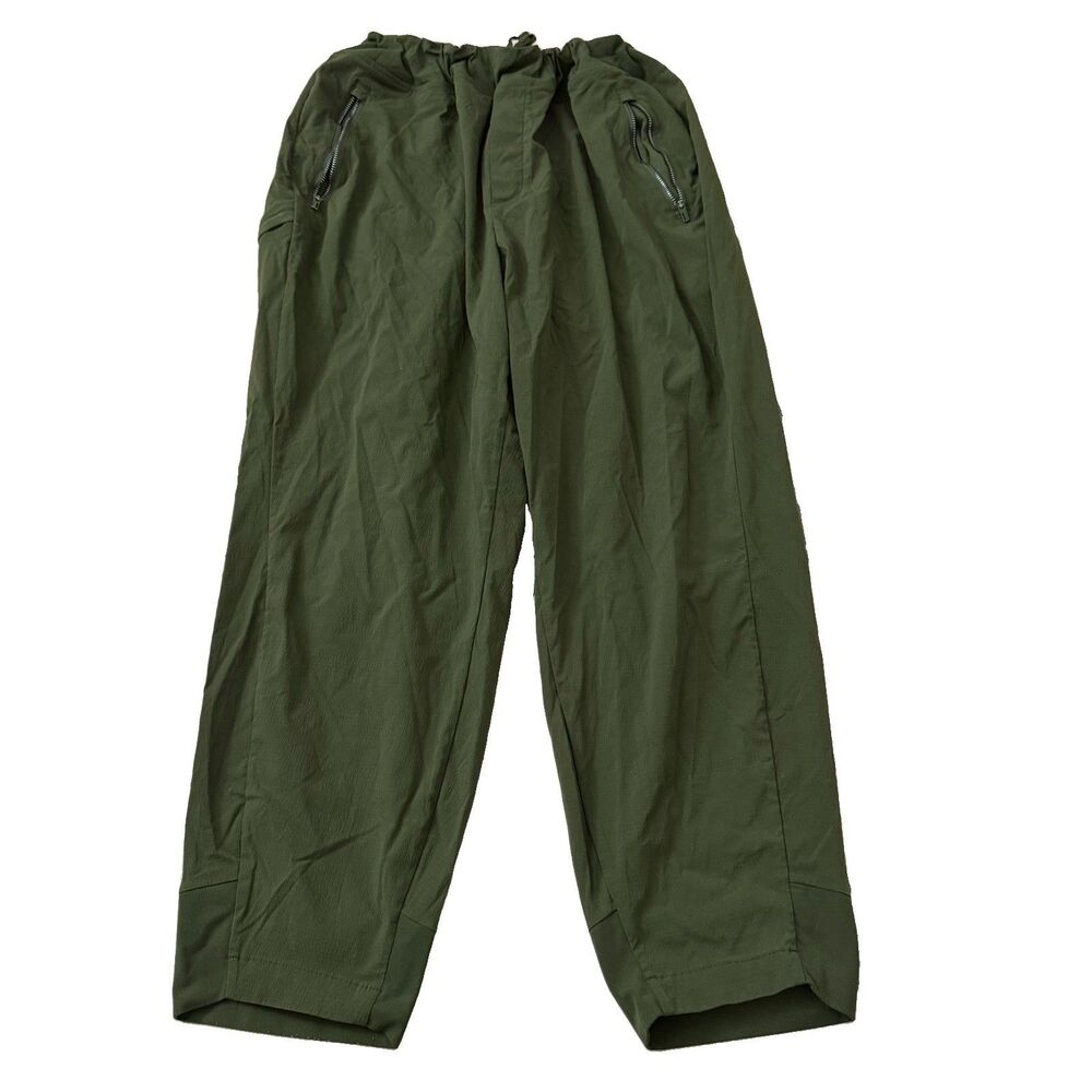 Athleta Joggers Womens 18 Olive Green Utility Pants Drawstring Zip Pockets Gym